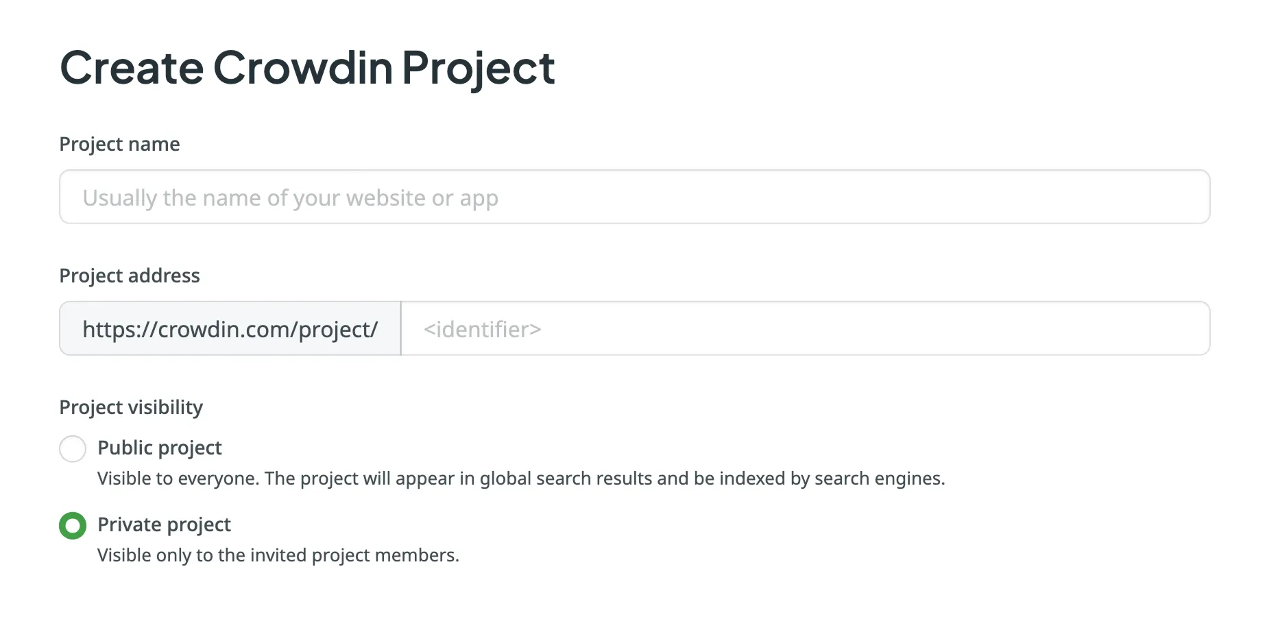 Project Visibility